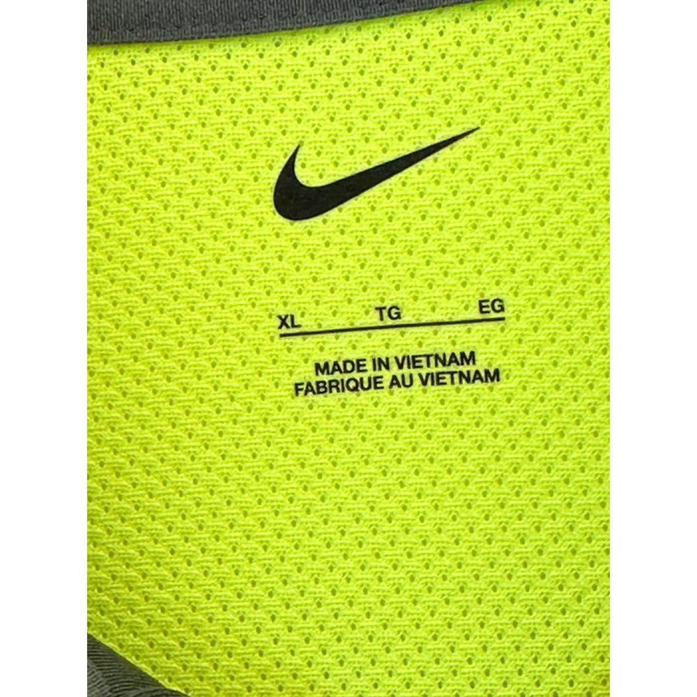 Nike Golf Polo Shirt Mens XL Grey Neon Volt 2022 Warren Cup Performance - Picture 10 of 10